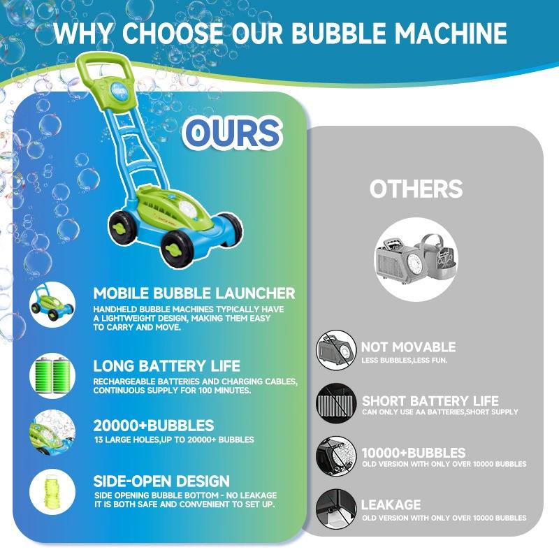 Cart Bubble Machine LAWN MOWER squirt toy for outdoor garden party Create surprises bubble blower garden toys for family kids