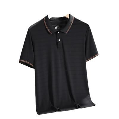 Polo Yaka Buz İpek Düz Tişört Erkek Hızlı Kuruyan Yaz Kısa Kollu Polo Gömlek Erkek