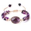 Double-layer woven bracelet, natural stone bracelet, agate and turquoise woven tiger's eye bracelet