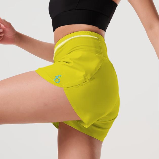 Женские шорты для бега Feibite Air Pants 3.0, 4 дюйма, с карманом на поясе M мох зеленого