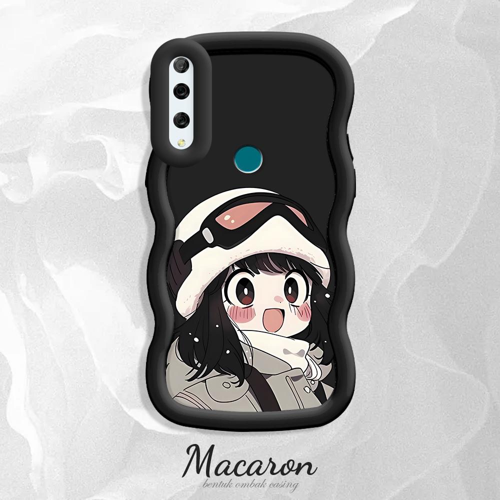 

Окрашенный узор Big Wave Edge Мягкий силиконовый материал Macaron чехол для телефона противоударный защитный резиновый чехол для iPhone Huawei Honor Infinix Tecno Infinix Smart 6 Plus чёрный