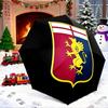 Automatic Umbrella with Genoa CFC Yellow Griffin St George Cross Shield Print, Compact Travel Umbrella for Adults, Fan Gift