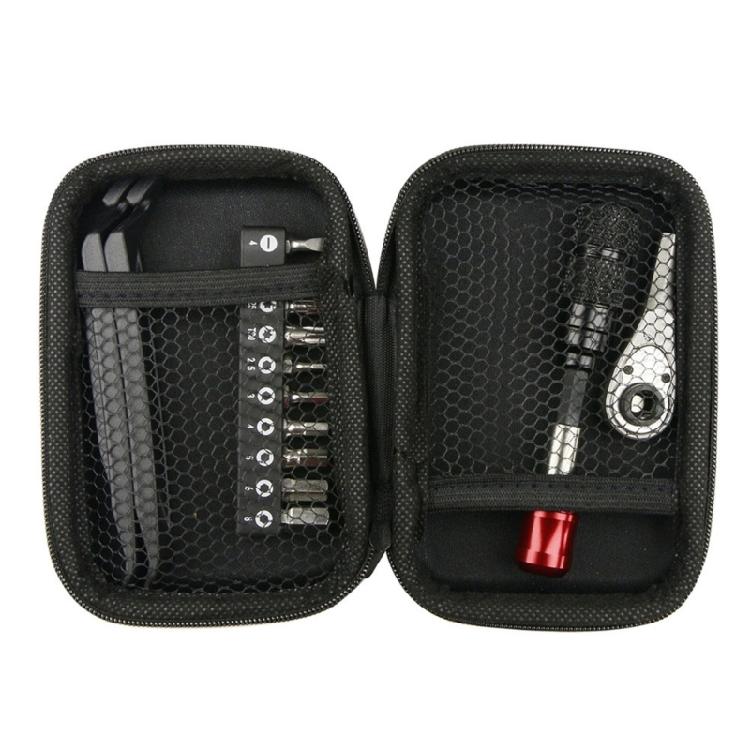 Multifunctional Repair Tool Bag Ratchet Wrench Set with Tire Pry Bar Tire Pump Cycling Maintenance Tool Enduring
