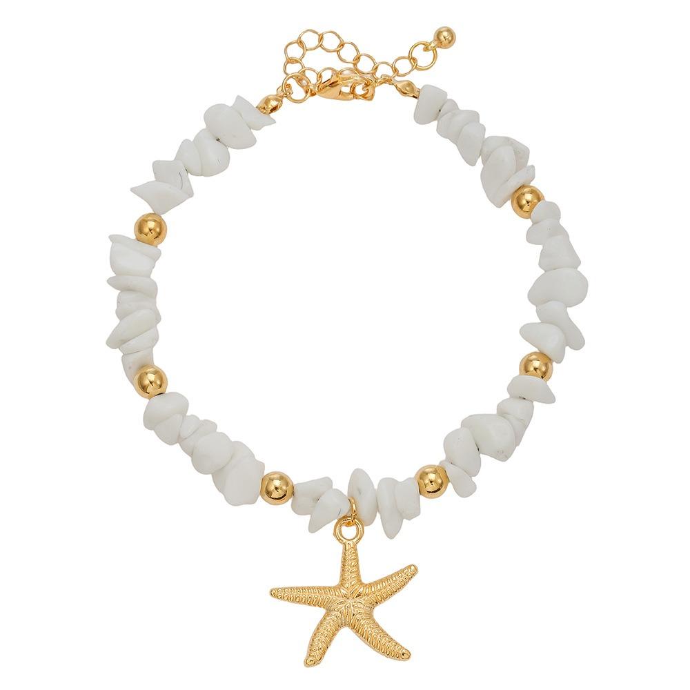 Pearl Starfish Pendant Ankle Handmade Beach Foot Chain Cute Boho Beaded Anklets  Beach Vacation