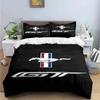 3D Print Mustang Car Logo Bedding Set Boys Girls Twin Queen King Size Duvet Cover Pillowcase Bed boys Adult Home Textileextile