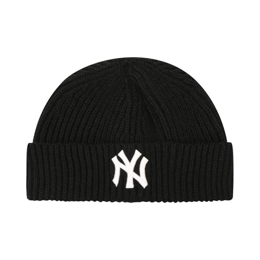 Акриловые шапки-бини MLB Унисекс Черные Модные 32CPB2011-50L F