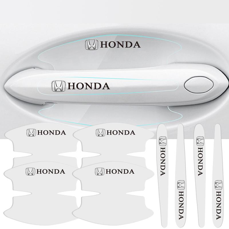 Car Sticker Door Handle Bowl Scratch Protective Sticker For Honda Civic Accord Fit Jazz CRV BRV HRV Insight Pilot Passport TYPE