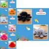 Adorable Double-sided Flip Reversible Octopus Plush Toy In Soft And Lifelike Style