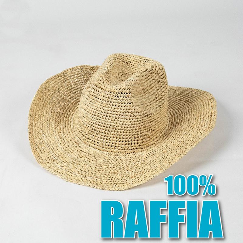 My Extreme Outdoor Activities Women's Black European American Spring Summer Crochet Raffia Grass Cowboy Hat Outdooras Fashion Beach Wide Brim Sunscreen Panama Hat 59Cm