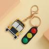 Keychain Pendant School Bus Acrylic Traffic Light Keyring Bag Charm Backpack Handbag Car Keys Wallet