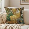 Art Luxurious Gustav Klimt Oil Painting Cushion Cover Linen Pillowcase Soft For Sofa Bed Home Room Decor