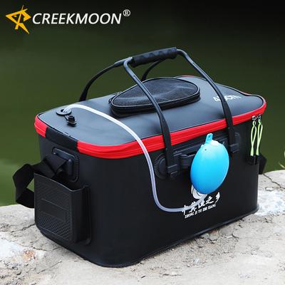 Secchio da Pesca Pieghevole Ispessito Borsa per Pesci Vivi Pompa Ossigeno Sport All'Aria Aperta Scatola Attrezzatura da Pesca Fishbox Borsa Contenitore Attrezzatura Pesca