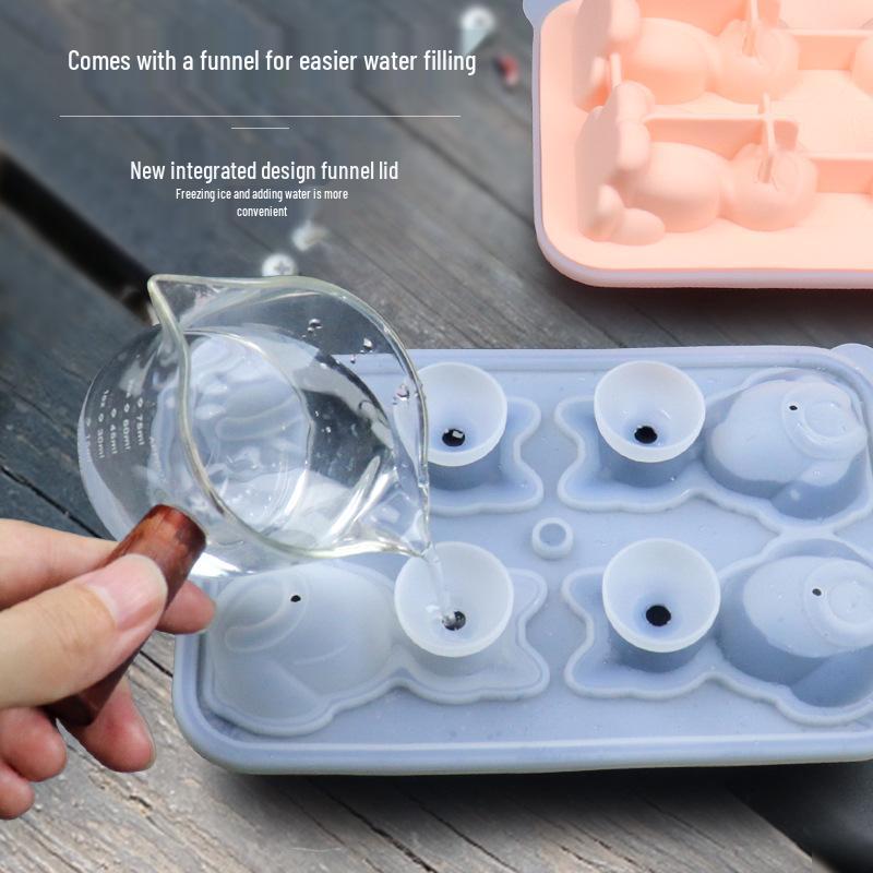 Silicone Easy-Release Whiskey Beer Cat Ice Cube Mold