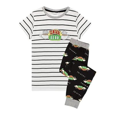 Girls Central Perk Logo Long Pajama Set