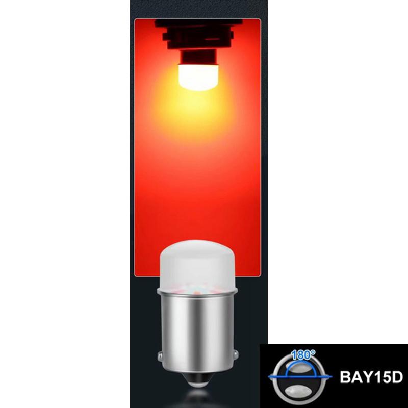 2pcs 1156 P21W P21 5W 1157 BA15S BAY15D Led Car Signal Lamp Daytime Running Light 12V Auto Car Fog Lamp White Red Yellow