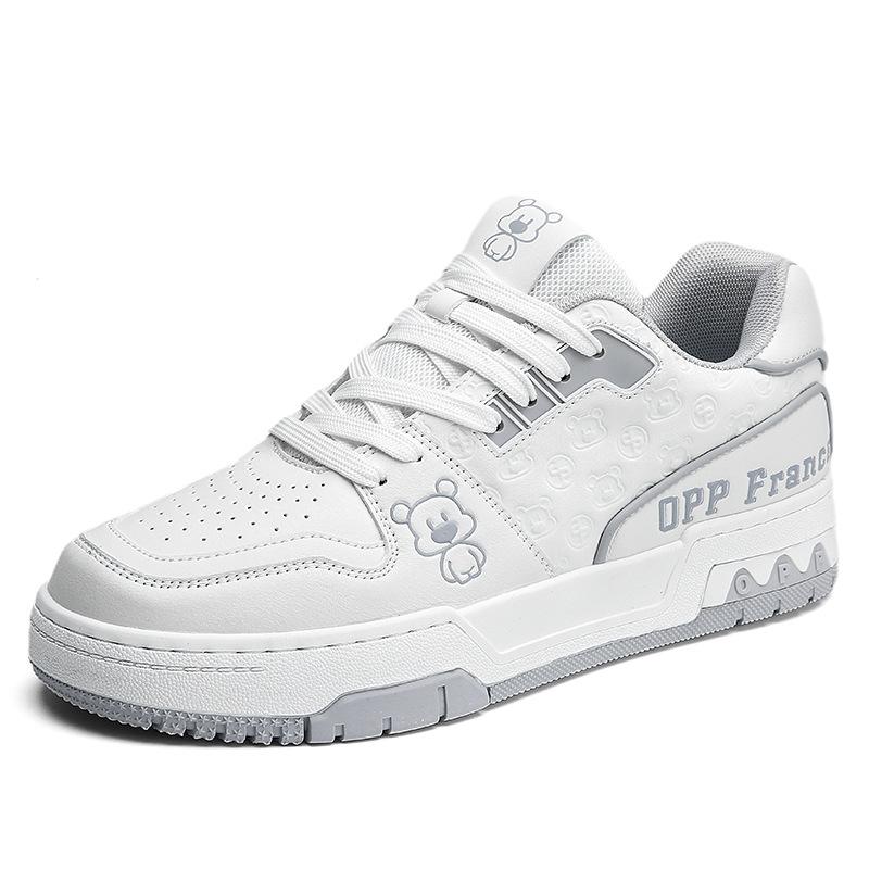 Scarpe Plate da Coppia Moda Casual Retro Stringate Sportive Scarpe Bianche