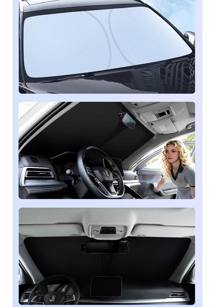 Titanium Silver Car Sunshade: Windshield Protection & Heat Insulation Umbrella