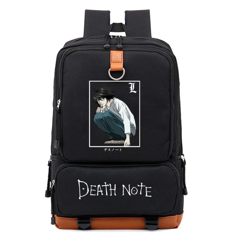 Zaino Cosplay Anime Death Note per Adolescenti Studenti Grande Capacità Borsa da Scuola da Viaggio con Stampa Personaggio