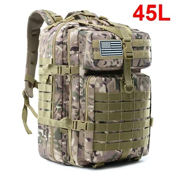 Zaini Tattici da 30/50L per Uomo Escursionismo Outdoor Sopravvivenza Borse Pacco d'Assalto 3P Pacco EDC Molle per Trekking Caccia Borsa