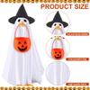 Goose Porch Costume Set with Witch Hat Ghost Cloak and Pumpkin Basket for 23 Inch Outdoor Holiday Decoration