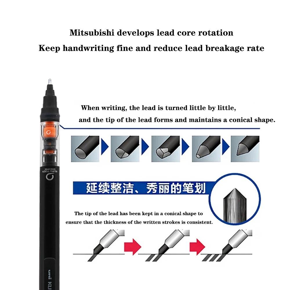 Japan UNI Mechanical Pencil KURUTOGA 0.5mm Non Breakable Lead Drawing Activity Pencil M5-452 School Art Supplies