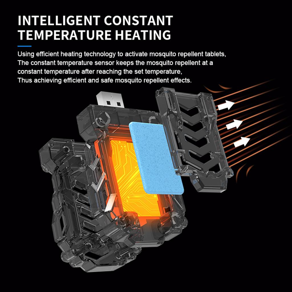 Środek odstraszający komary Przenośny odstraszacz komarów z wtyczką USB Podgrzewany elektroniczny środek przeciw komarom z 4