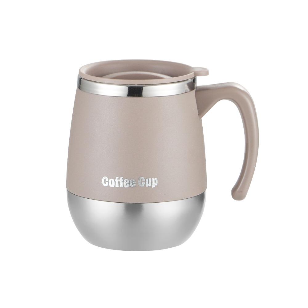 500ML Coffee Cup with Lid Water Cup Portable Thermal Cup  Heat Insulation