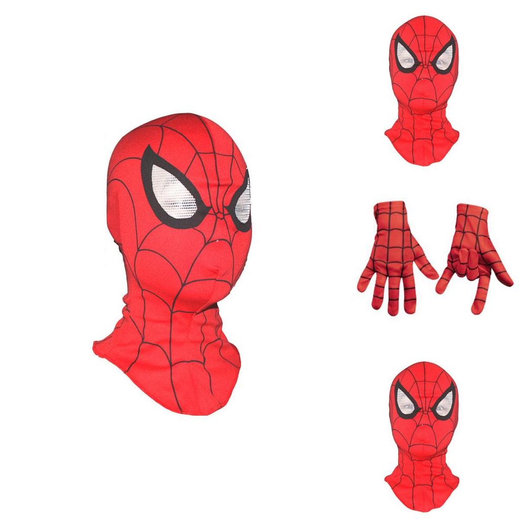 Levendig Kinderen Spiderman Masker Volledig Hoofd Cosplay Met Zachte Handschoenen Voor Halloween Plezier