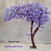 Blue Flower Indoor and Outdoor Artificial Potted Tree for Landscaping and Living Room Decor