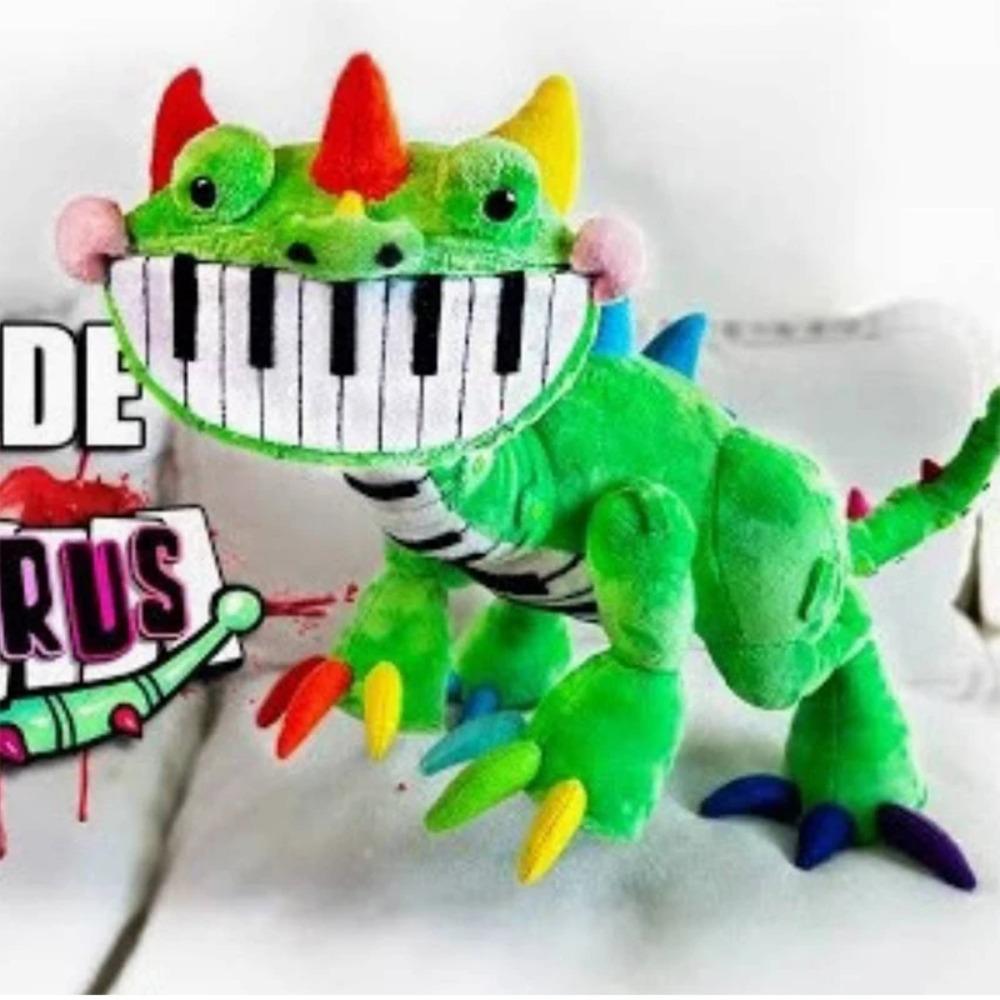 New Poppyed Pianosaurus  Cartoon Plush Doll Anime Nightmare Game Plushie Stuffed Pillow Doll  Kids Birthday Gift Ornament Toy