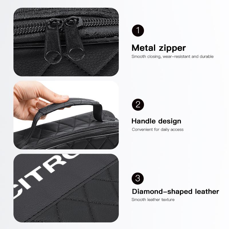 Citroen Car Leather Storage Bag High-capacity Auto Trunk Handbag For Citroen C8 DS3 C6 C3 Vts C4 Saxo C4L C5 C2 C1 Xsara C3-XR
