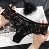 Women's Sexy Lace Floral Hollow Out Low-Rise Briefs Temptation Underwear High Quality Transparent Panties