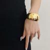 Glossy Surface Metal Arc-shaped Bracelet Geometric Women's Wrist Jewelry  Banquet