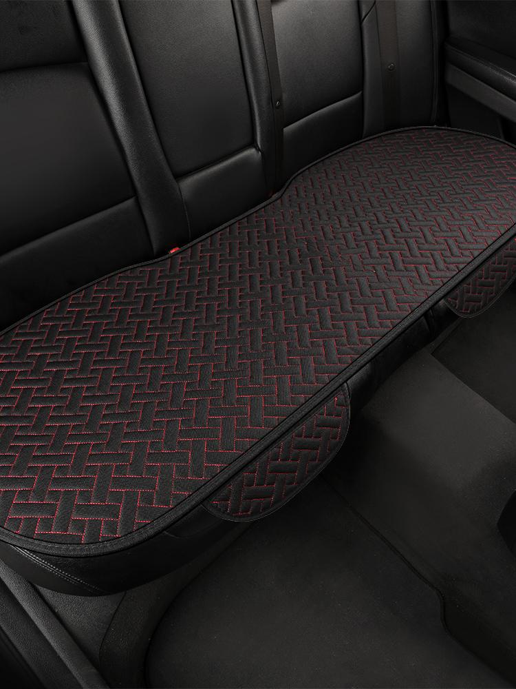 Linen Car Seat Cover Suitable For All Seasons, Small Three Piece Single Seat Anti-Skid Protector, Universal For Most Suvs, Truck