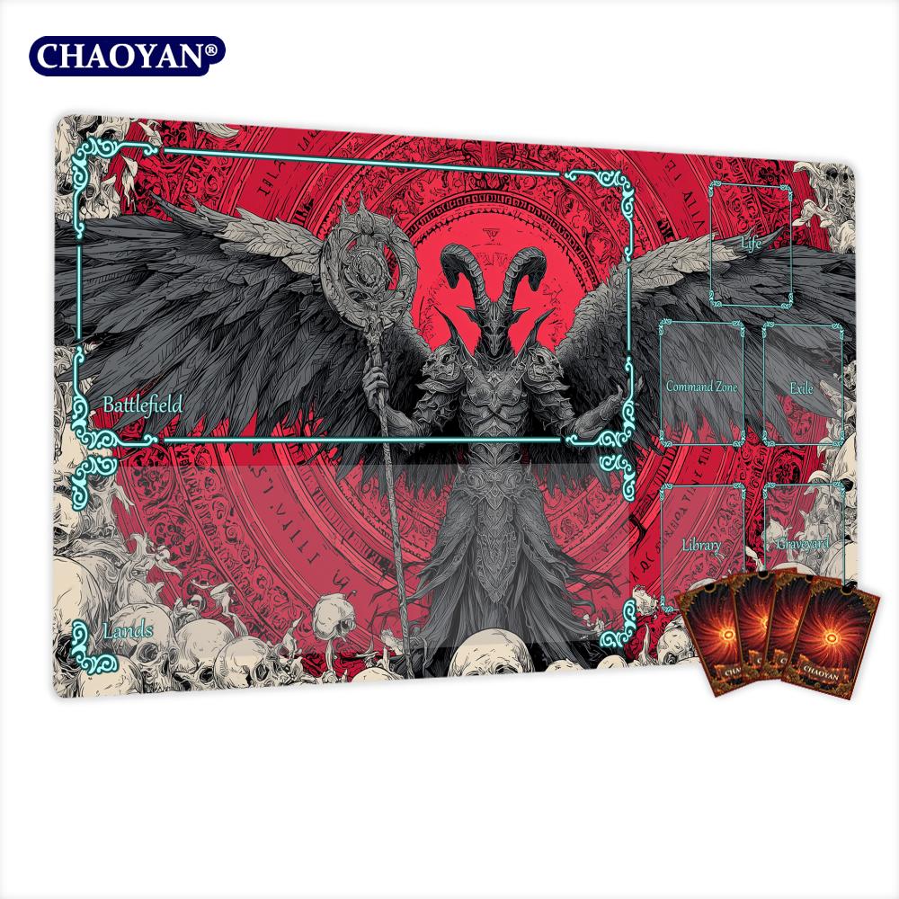 Demon Messenger And Rune Array Magic Card Battle Mat Mtg Playmat Antislip Base Gathering Gaming Mats Board Game Mat For Tcg