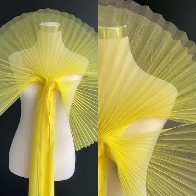 Fashion Diy Material 1 Yard Wedding Dress Accessories New Pleated Hard Mesh Fabric