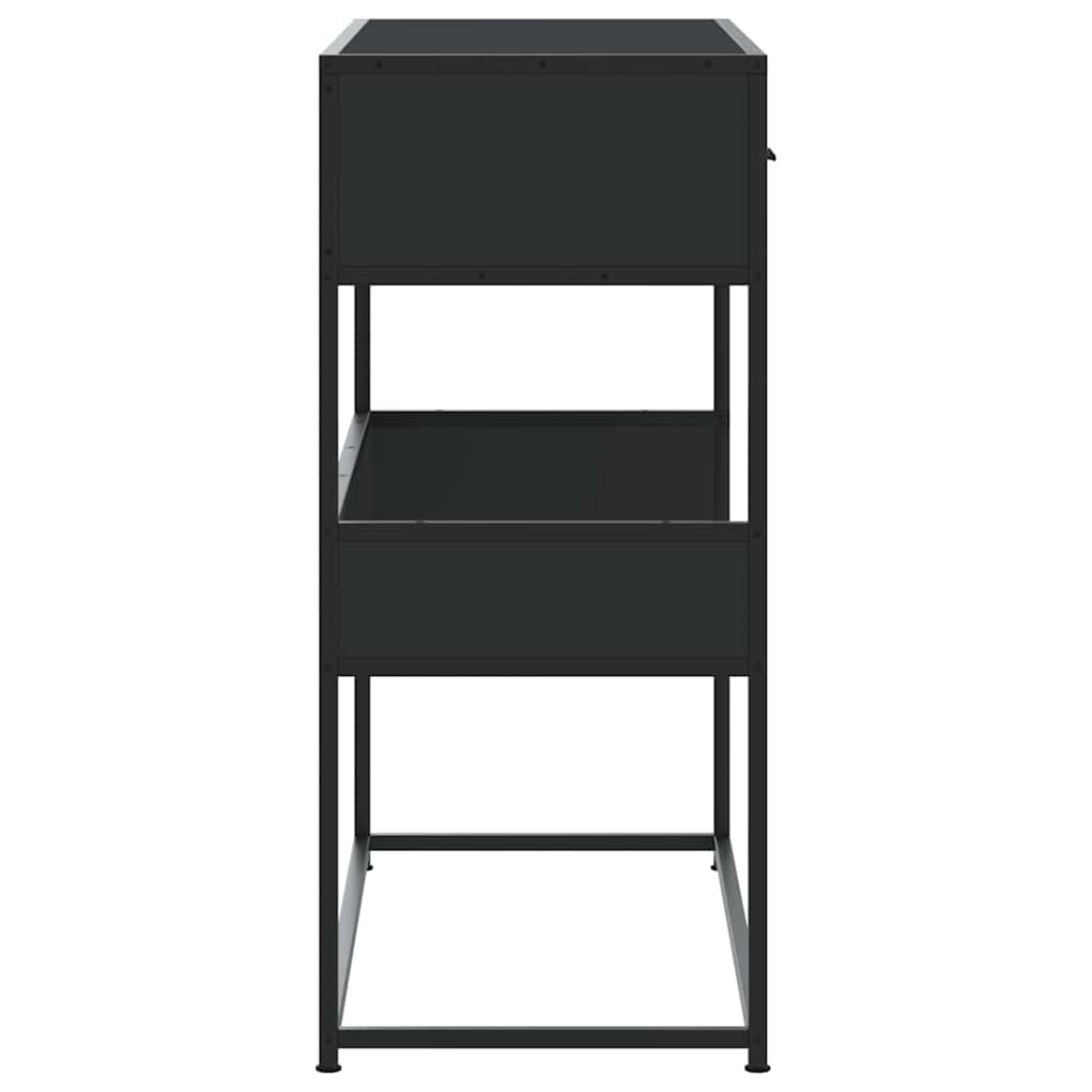Vidaxl Console Table, Black, 90X35X80 Cm, Wood-Based Material