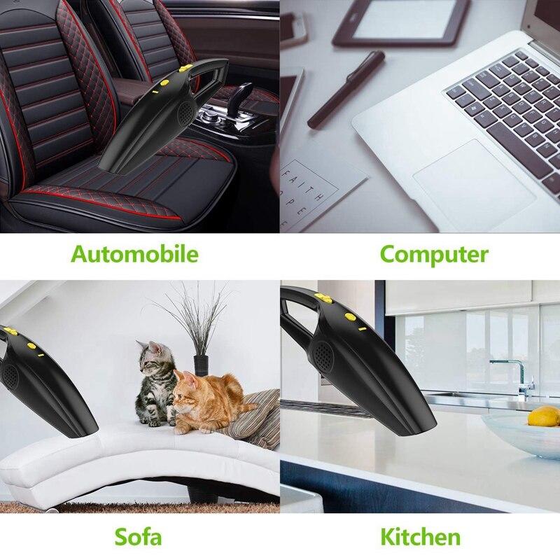 Rechargeable Wireless Handheld Vacuum Cleaner, Powerful Car Vacuum Cleaner, Portable Vacuum Cleaner with 2200 mAh Lithium Battery for Cars and Home |