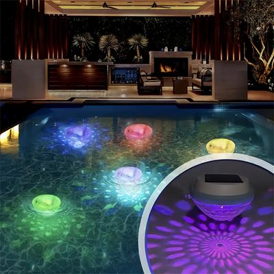 LED Solar Floating Lights Hot Spring Lights Pool Lights Pool Landscape Lights Color-Changing Pool Lights Decorative Lights Ambient Lights
