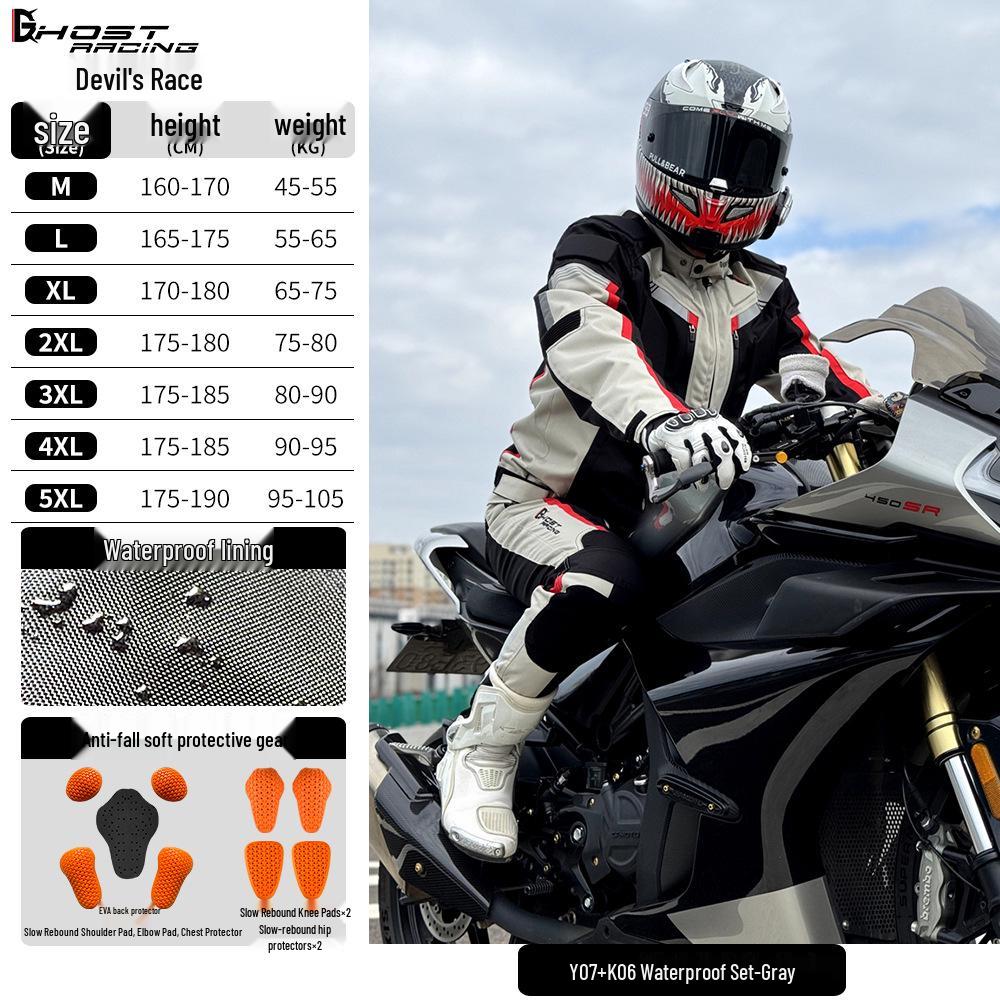 All-Season Windproof Waterproof Motorcycle Riding Suit, Anti-Fall Racing Gear for Warmth and Leisure