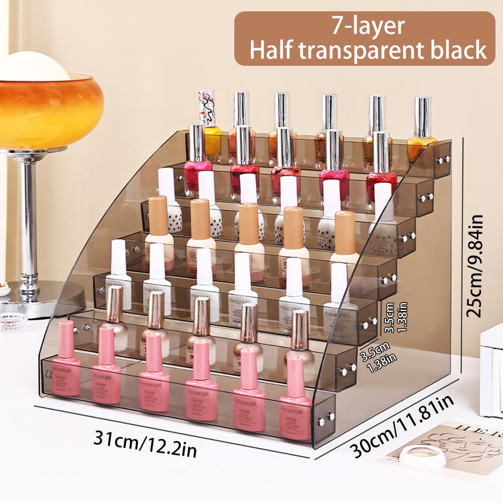 1pc multi-function 2/3/4/5/6/7 layer acrylic nail polish display shelf cosmetics shelf lipstick shelf nail polish storage shelf
