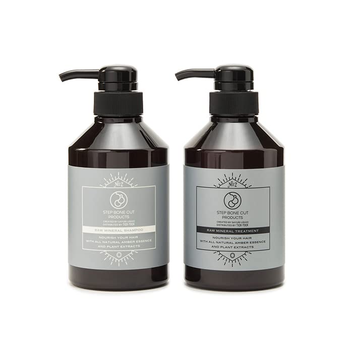Szampon SBCP Raw Mineral Szampon SBCP Raw Odżywka Mężczyźni Kobiety Kwas fulwowy Aminokwas Ekstrakt z bursztynu Krok Produkty Bone Cut [Włosy i Odżywka] + (400 ml)