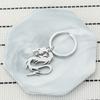 Fashion Dragon Charm Keychain Stainless Steel Keyring Gold Silver Dragon Pendant Key Chain Car Keys Holder Bag Decor