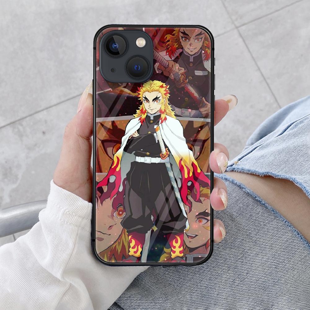 Buy Anime Demon Slayer Kyojuro Rengoku Tempered Glass Phone Case
