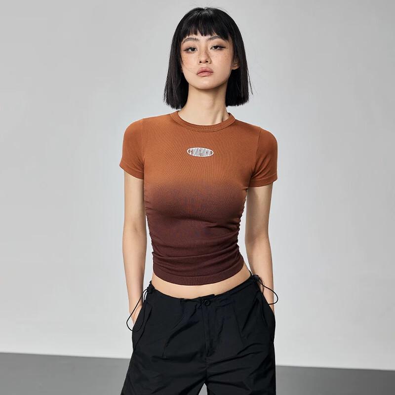 MITAOGIRL Women s Gradient Seamless Knit Fitness Top L