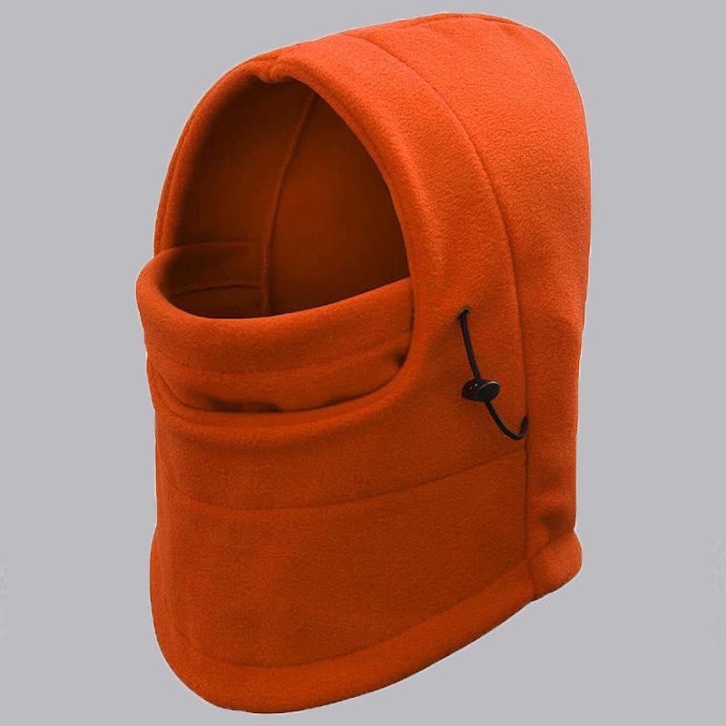 

Зимова флісова шапка для верхової їзди на відкритому повітрі, вітрозахисна шапка, флісовий капюшон CS Hat Mask, потовщена тепла лижна шапка, маска single layer without velvet помаранчевий