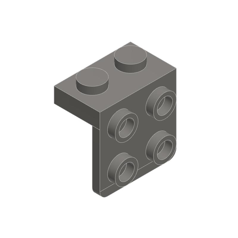 50g/64PCS 44728 Bracket 1x2-2x2 Building Blocks Moc 2+4 Right Angle Parts Compatible with Bricks Children Assembly Toys