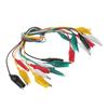 10Pcs Alligator Clip Test Leads Double Ended Crocodiles Wire Cable with Insulators Clip Test Jumper Wire Enduring
