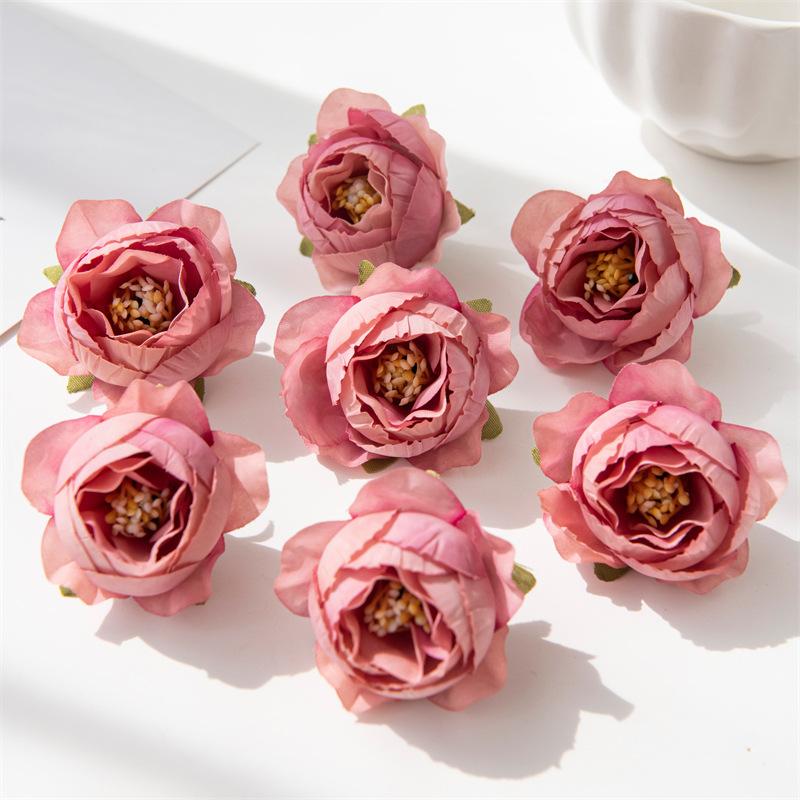 Fiori di Rosa Artificiali Fatti a Mano Materiale per Ghirlande Fai da Te Stile Ins Floreale Vintage Tea Decorazione Matrimonio Fiori Finti Oggetti di Scena per Foto Fiori Finti