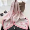 Fashion 70Cm Square Bohemia Luxury Women'S Silk Satin Small Scarves Flower Printed Headscarf Designer Scarf Headband Hijab